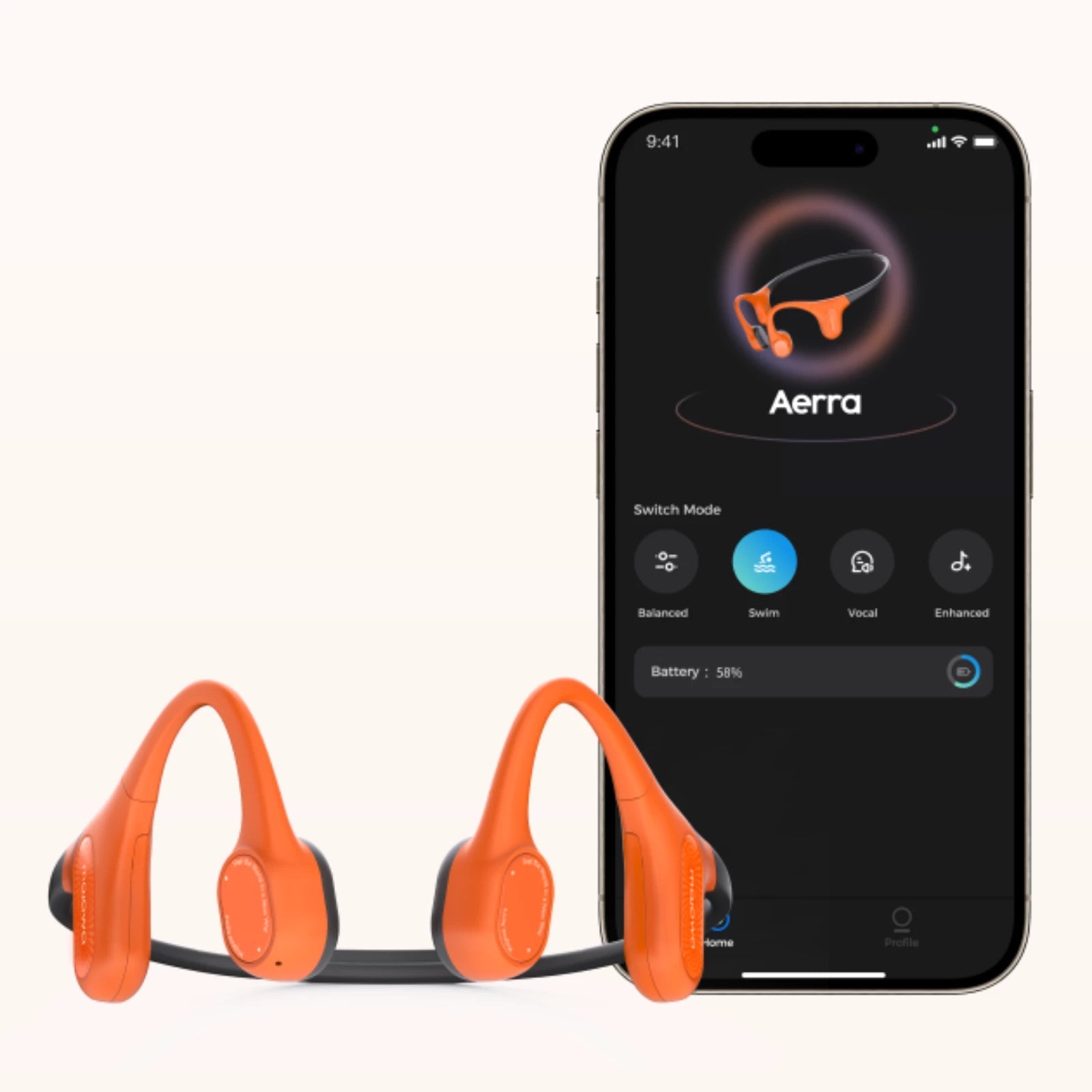 Mojawa Aerra Active ENC Noise Cancelling Open-Ear Waterproof Headphones Mojawa